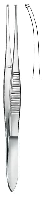 GRAEFE penset 1X2 Dişli 10cm hafif eğri