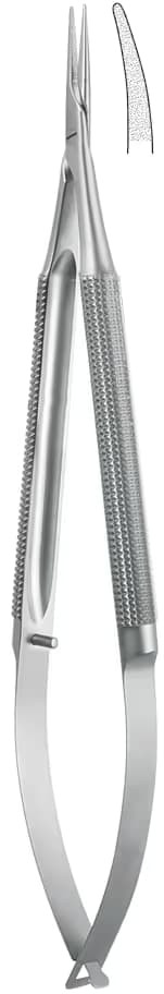 Portegü Mikro kilitsiz yuvarlak sap 0,80mm 15cm eğri elmas püskürtme