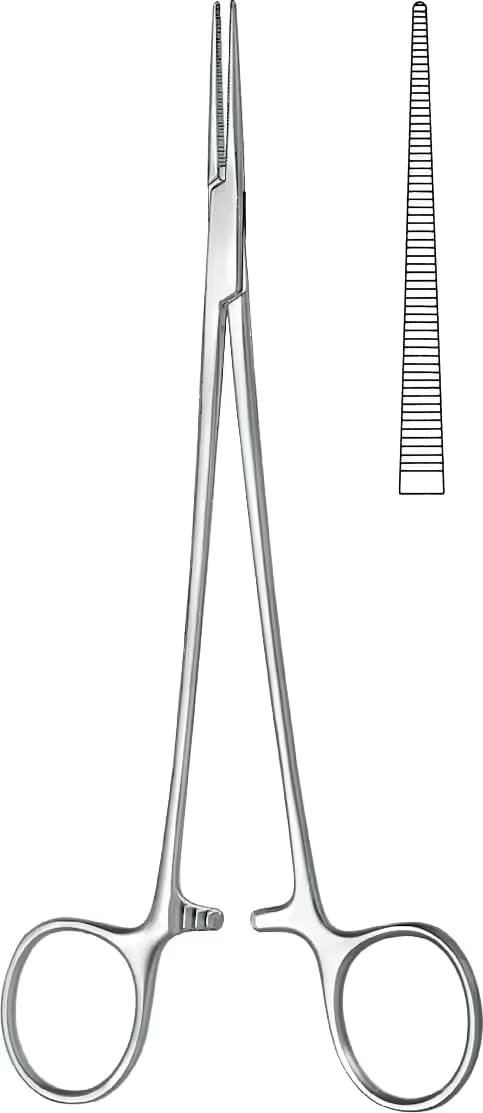 HEMOSTATİK KLEMP HALSTED 21CM DUZ