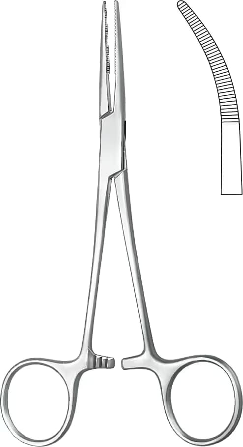 HEMOSTATİK KLEMP KELLY 14CM EGRI