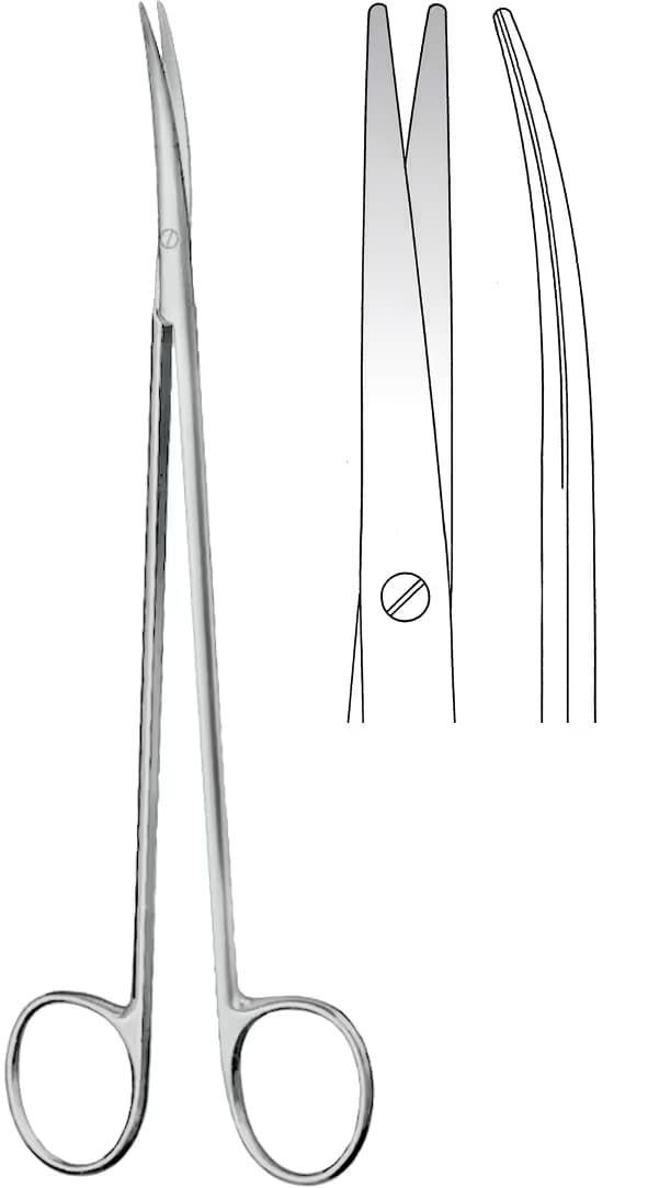 MAKAS METZENBAUM İNCE 20CM EĞRİ K/K