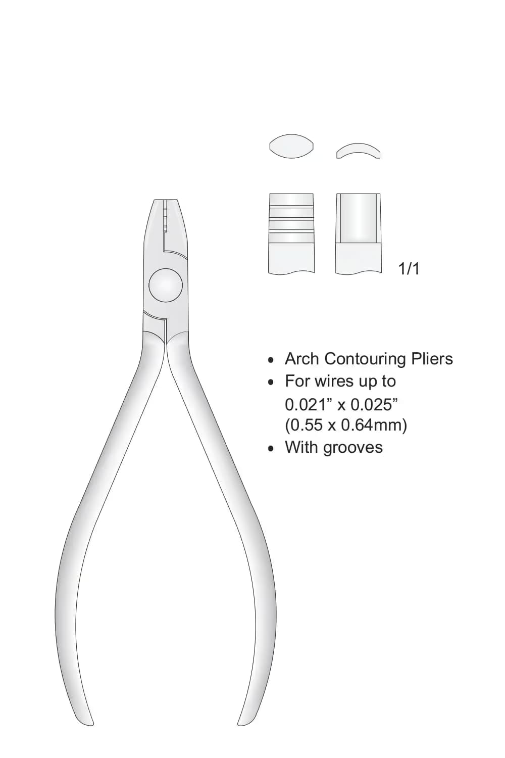 De La Rosa Arch Şekillendirici Pensesi 125Mm, Kanallı