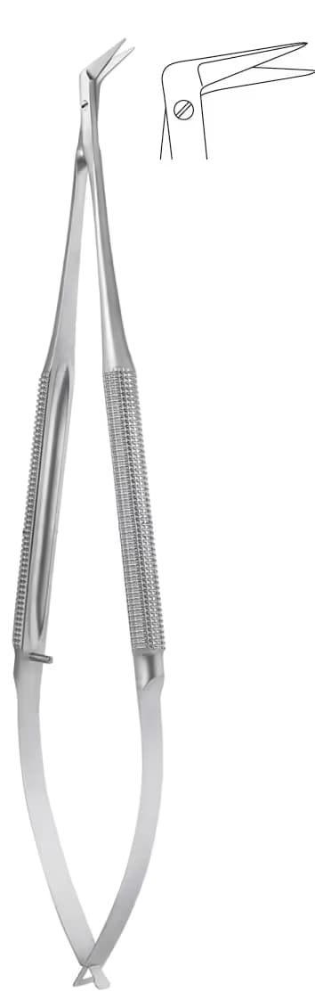 MİKRO MAKAS 21cm 90DERECE YUVARLAK SAP