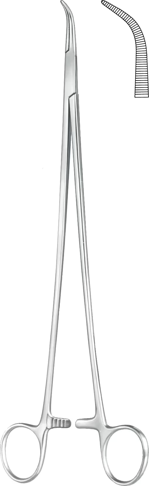 DİSEKSİYON KLEMP LAWRENCE 28CM EGRI