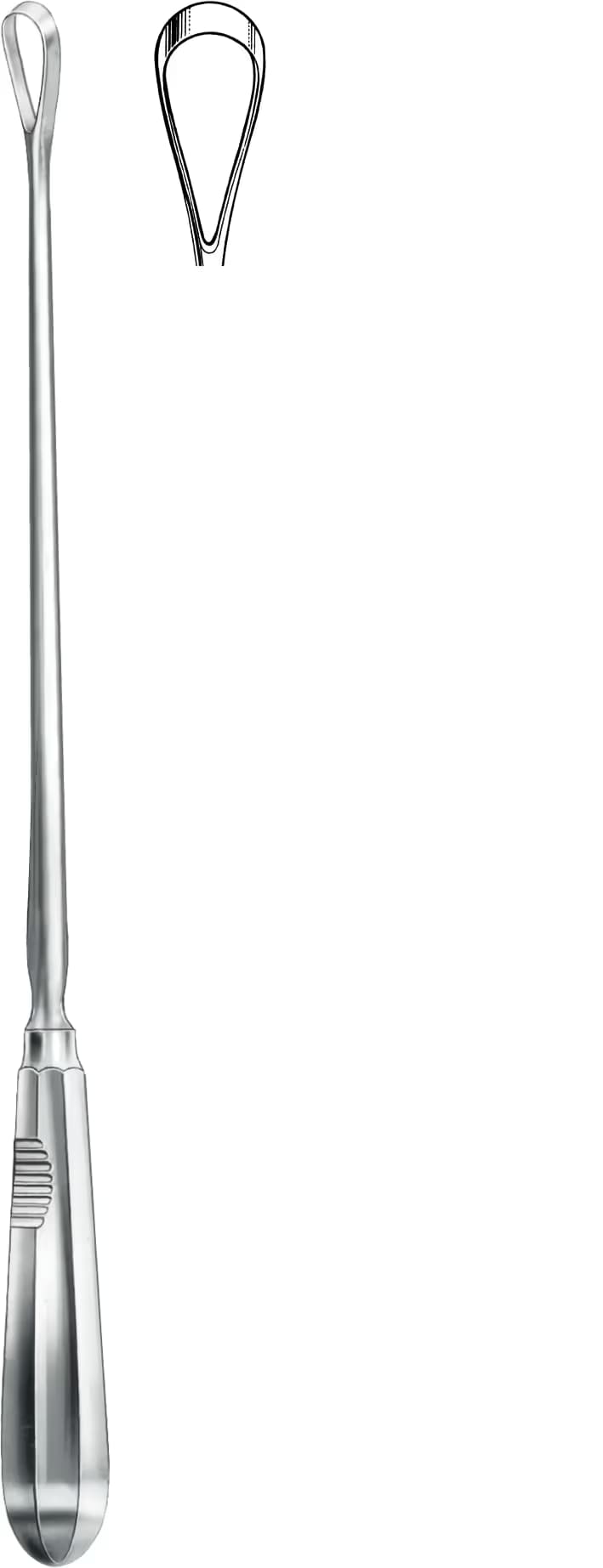UTERINE KÜRET RECAIMER 30CM KESKİN SERT 2 10,5MM