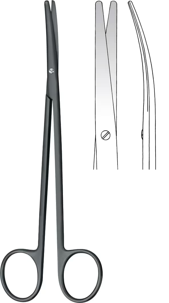 TC SERAMİK MAKAS METZENBAUM 18cm EĞRİ
