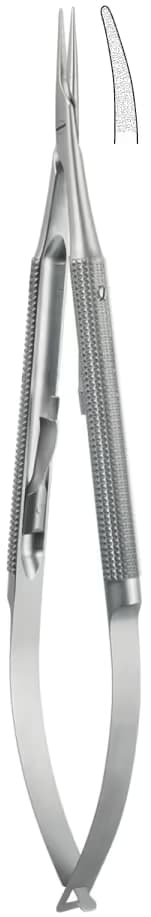 Portegü Mikro kilitli yuvarlak sap 0,80mm 21cm eğri elmas püskürtme