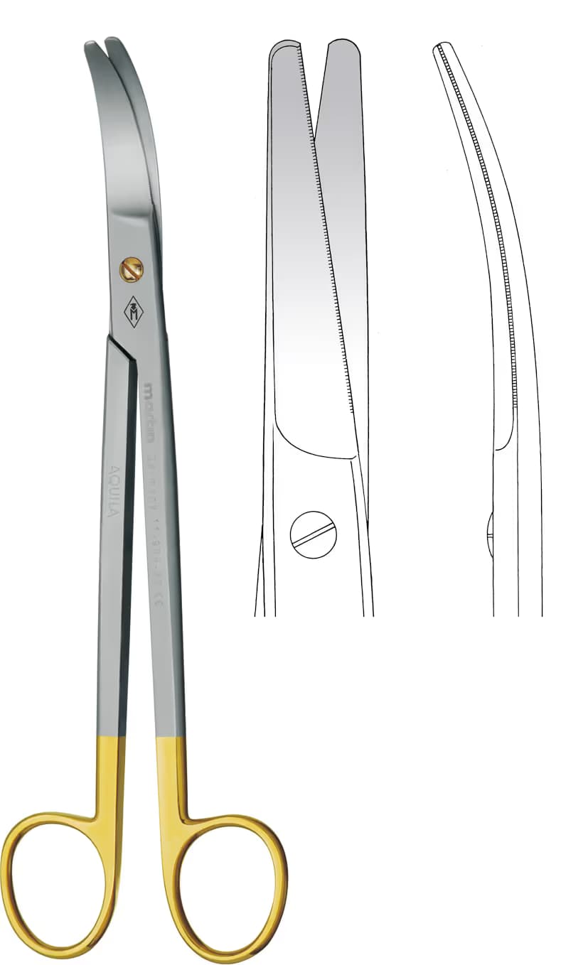 TC MAKAS UTERIN INCE TIRTIKLI AGIZ 23CM EĞRİ