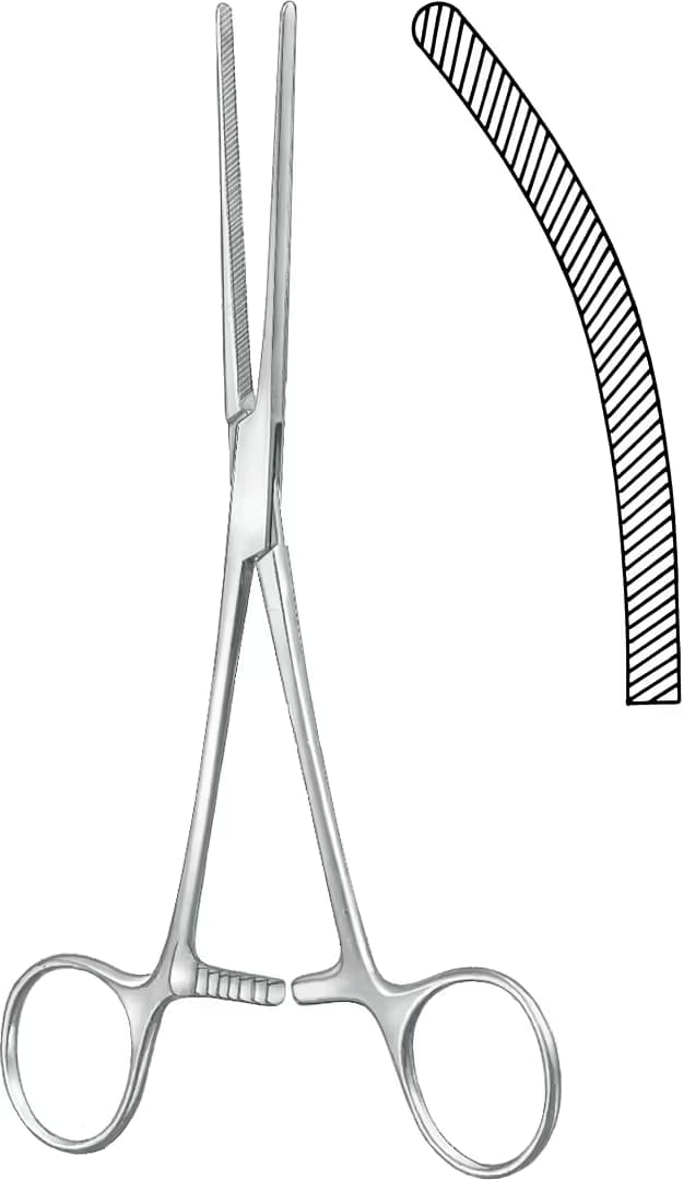 BARSAK KLEMPİ DOYEN 16,5CM EĞRİ