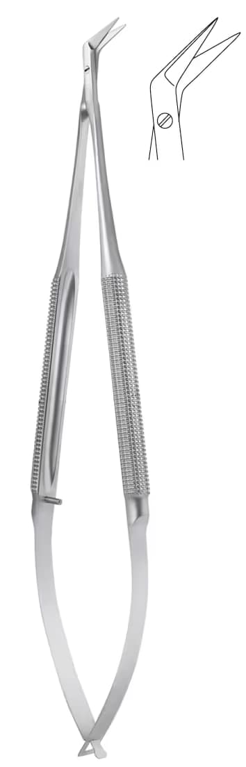 MİKRO MAKAS 16,5cm 45DERECE YUVARLAK SAP