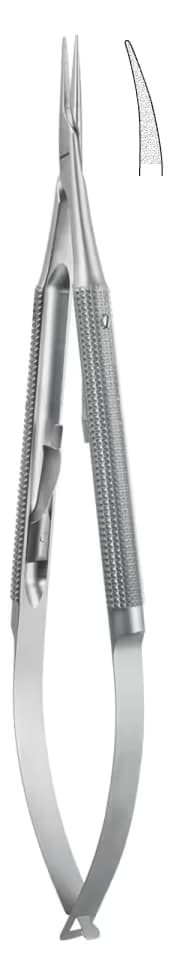 Portegü Mikro kilitli yuvarlak sap 0,40mm 18cm eğri elmas püskürtme
