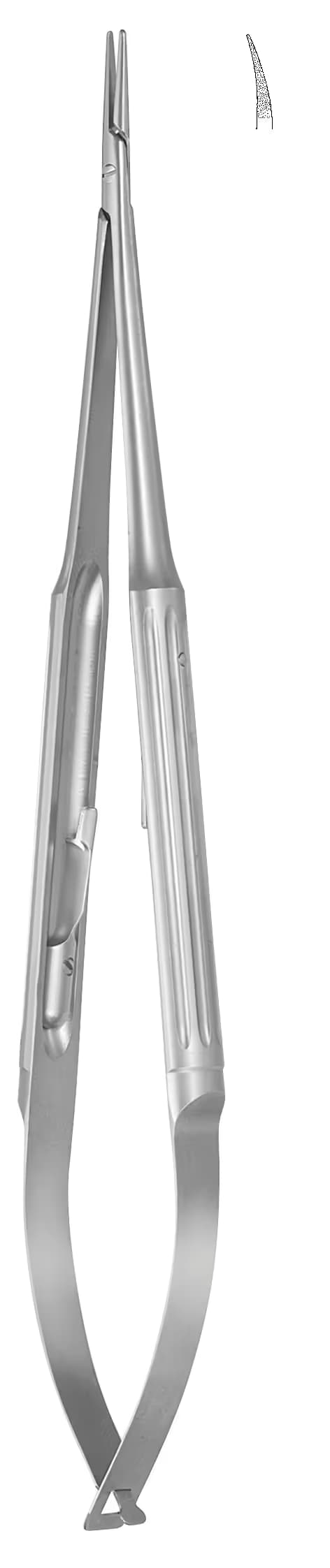 Portegü Mikro IGLHAUT kilitsiz düz sap 0,70mm 18cm eğri