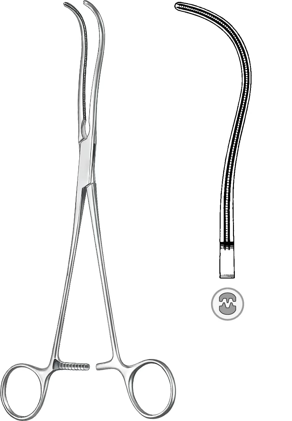 ATRAVMATIK KLEMP DEBAKEY 23,5CM 80MM