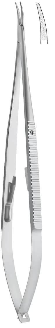 TC Portegü Mikro kilitli düz sap 0,80mm 18cm eğri