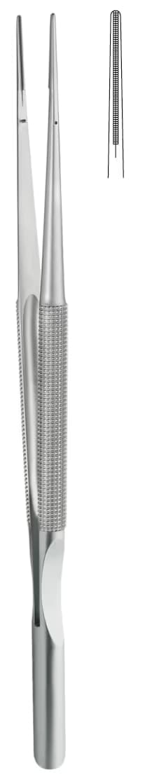 TC PENSET MİKRO YUVARLAK SAP DENGE AYARLI 18CM ATR.DEBAKEY 1,2mm