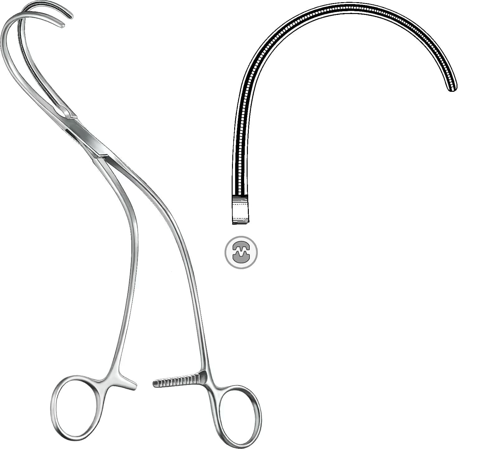 ATRAVMATIK KLEMP DEBAKEY WEBER 26cm 113mm LEFT