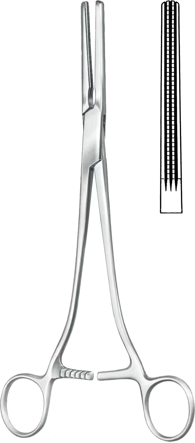 ATRAVMATİK HİSTEROKTOMİ KLEMP WERTHEIM 22CM EĞRİ