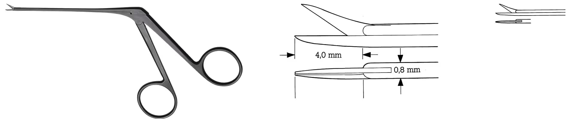 ALLIGATOR MİKRO MAKAS 3,5mm 8cm DÜZ