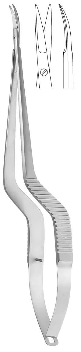 MİKRO BAYONET MAKAS 19CM TERS EĞRİ