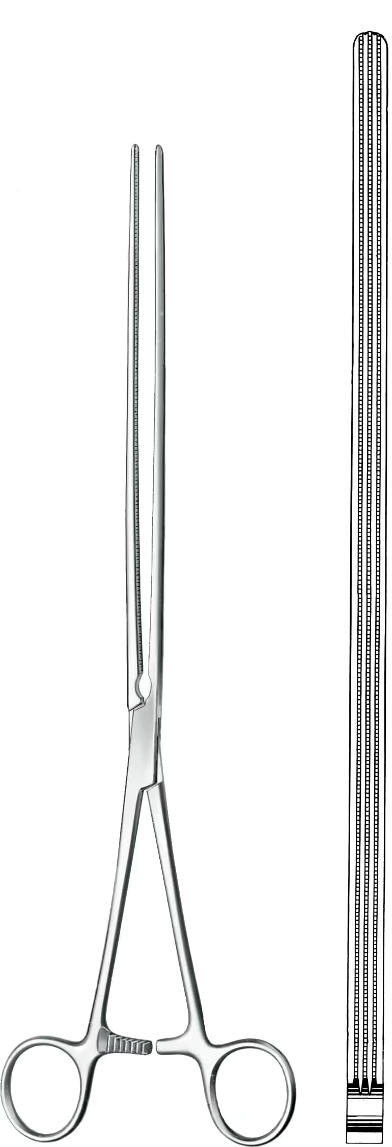 ATRAVMATİK MİDE KLEMPİ SCUDDER 33CM DÜZ