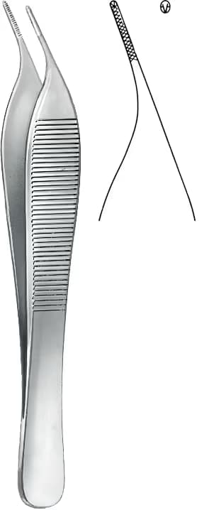 PENSET ADSON MİNİ 1X2 DİŞLİ EĞRİ 12CM