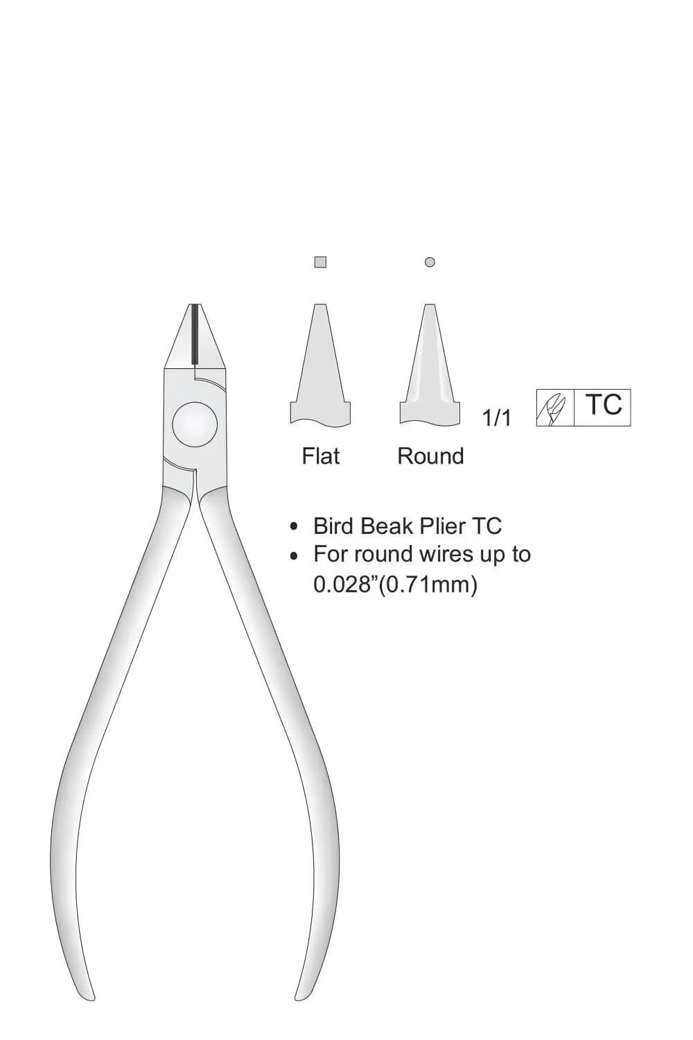 Tc Açılı Tel Bükme Pensesi 125Mm