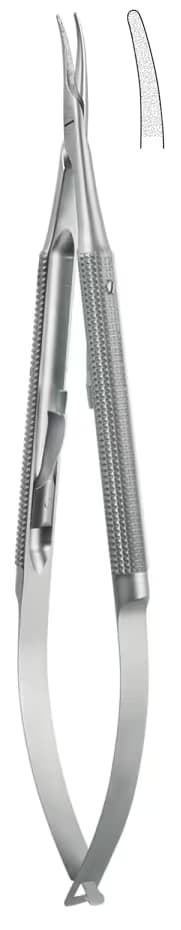 Portegü Mikro kilitsiz yuvarlak sap 1,2mm 21cm eğri elmas püskürtme