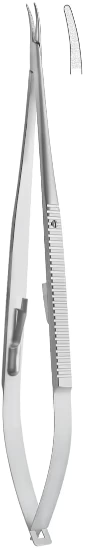 TC Portegü Mikro kilitli düz sap 1,2mm 23cm eğri