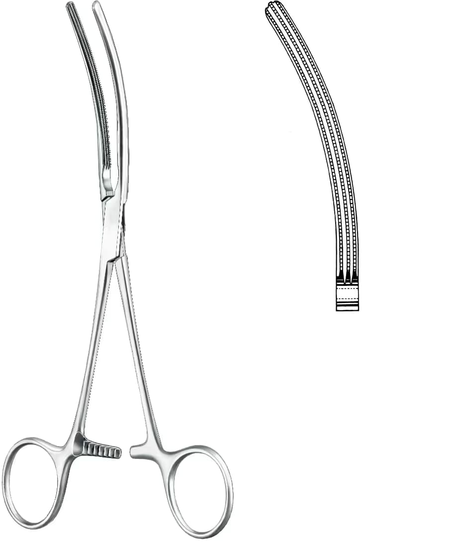 ATRAVMATİK BARSAK KLEMPİ DOYEN 17CM EĞRİ