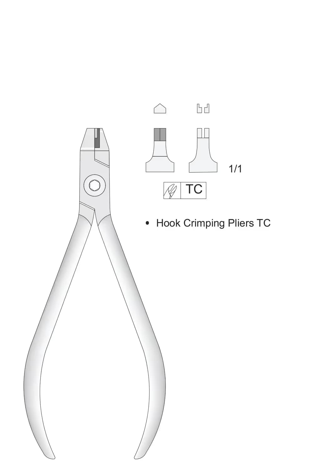 Tc Kancalı Sıkma Pensesi 130Mm