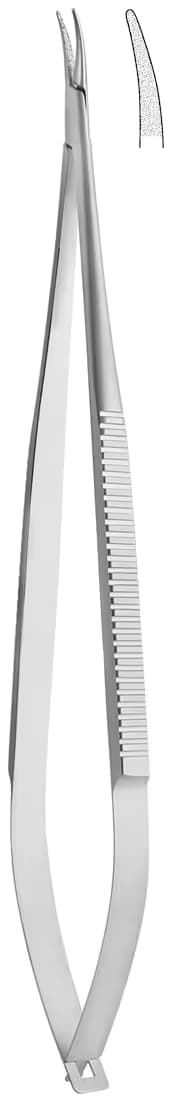 TC Portegü Mikro kilitsiz düz sap 0,80mm 18cm eğri