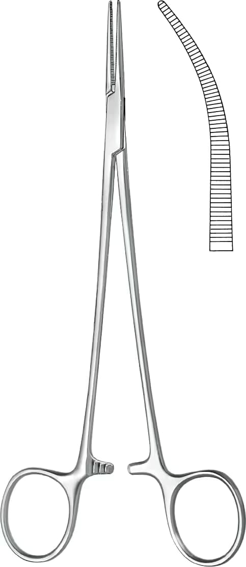 HEMOSTATİK KLEMP HALSTED 21CM EGRI