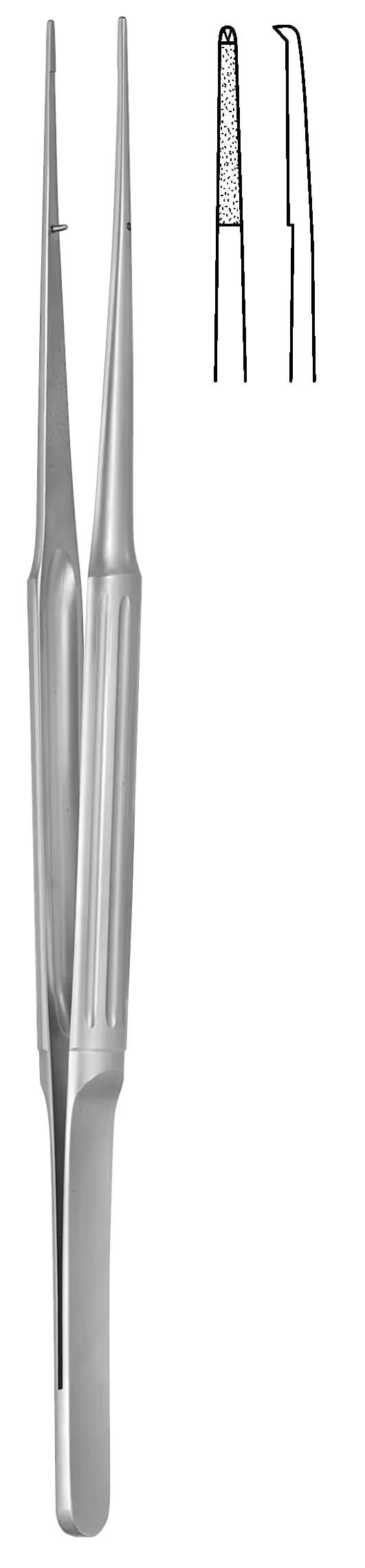PENSET MİKRO IGLHAUT 18CM 1X2 DİŞLİ DÜZ 0,70MM