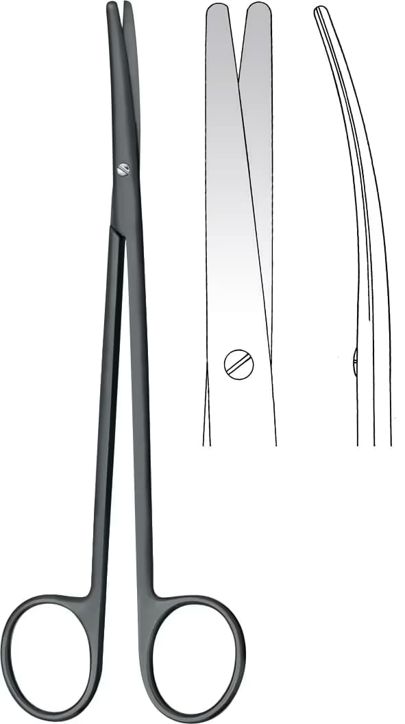 TC SERAMİK MAKAS METZENBAUM 20cm EĞRİ