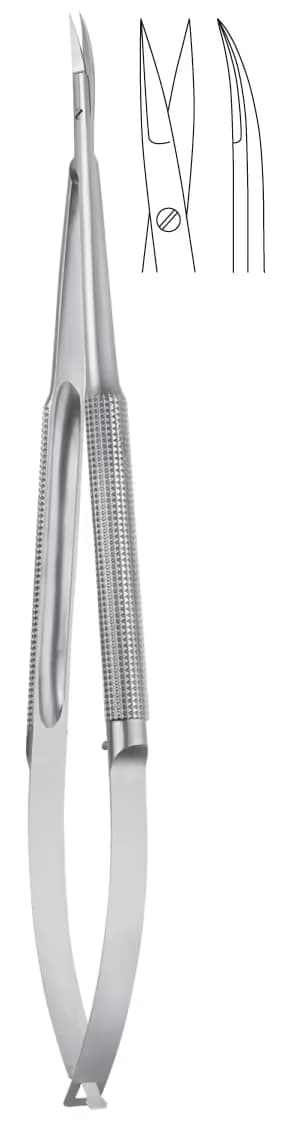 MİKRO MAKAS YUVARLAK SAP 23cm EĞRİ