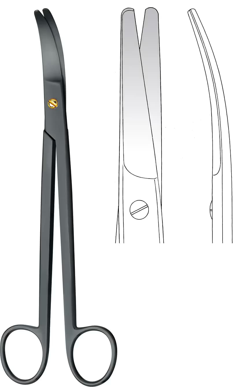 TC SERAMİK MAKAS UTERUS 23CM EĞRİ