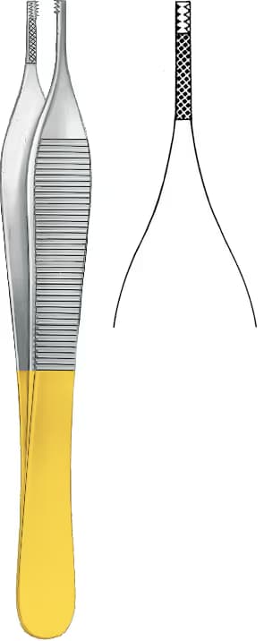 TC PENSET ADSON BROWN 7X7 DİŞLİ 12CM