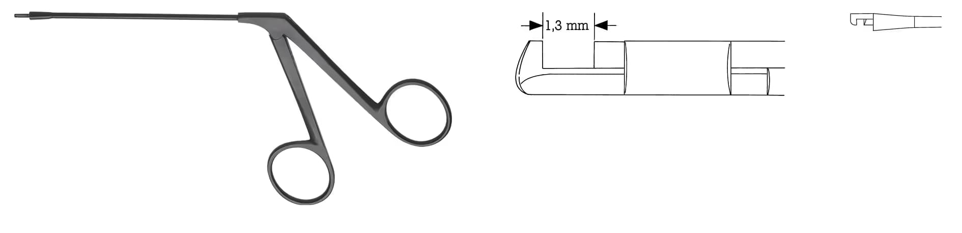 ALLIGATOR MİKRO DIETER FORSEPS 1,3mm AŞAĞI