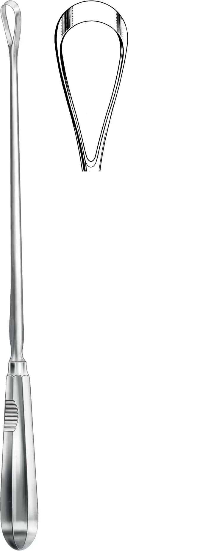 UTERINE KÜRET RECAIMER 30CM KESKİN SERT 9 21,5MM