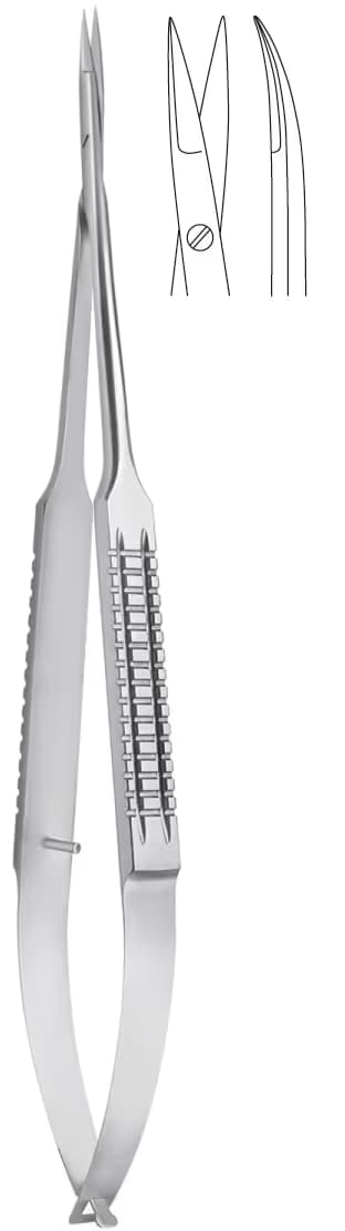 MİKRO MAKAS DÜZ SAP 18cm EĞRİ