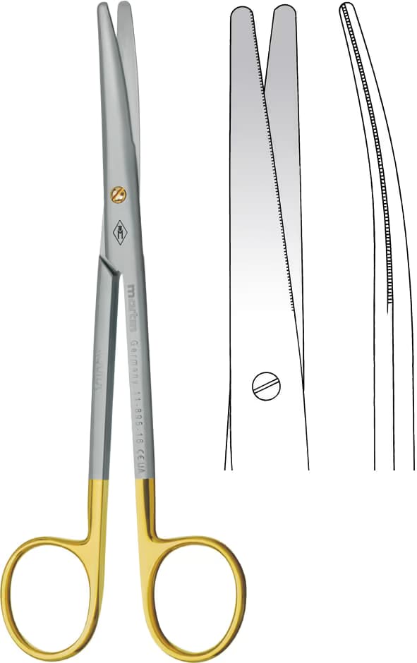 TC MAKAS MAYO LEXER INCE TIRTIKLI AGIZ 16CM EĞRİ