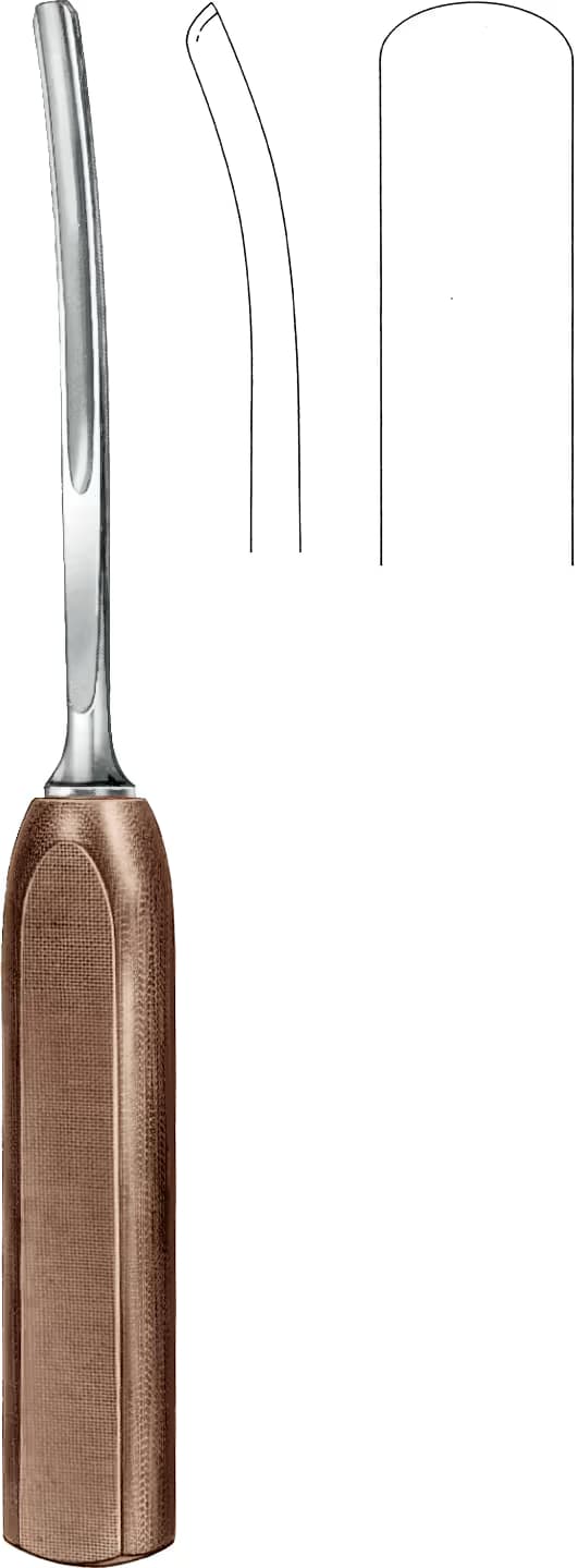 GOUGE HP SAP 25cm 15mm EĞRİ