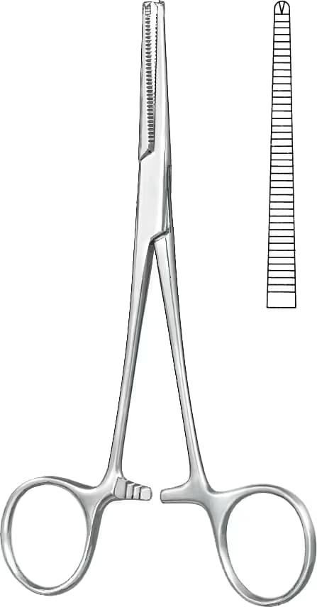 HEMOSTATİK KLEMP KOCHER NIPPON 1X2 DİŞLİ 16,5CM DÜZ