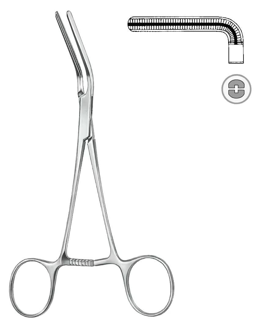 ATRAVMATİK KLEMP DARDIK 13CM 90° 38mm EĞRİ