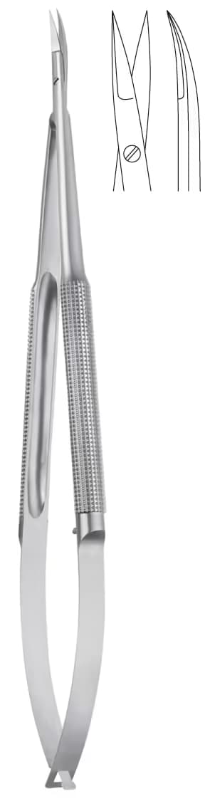 MİKRO MAKAS YUVARLAK SAP 18cm EĞRİ