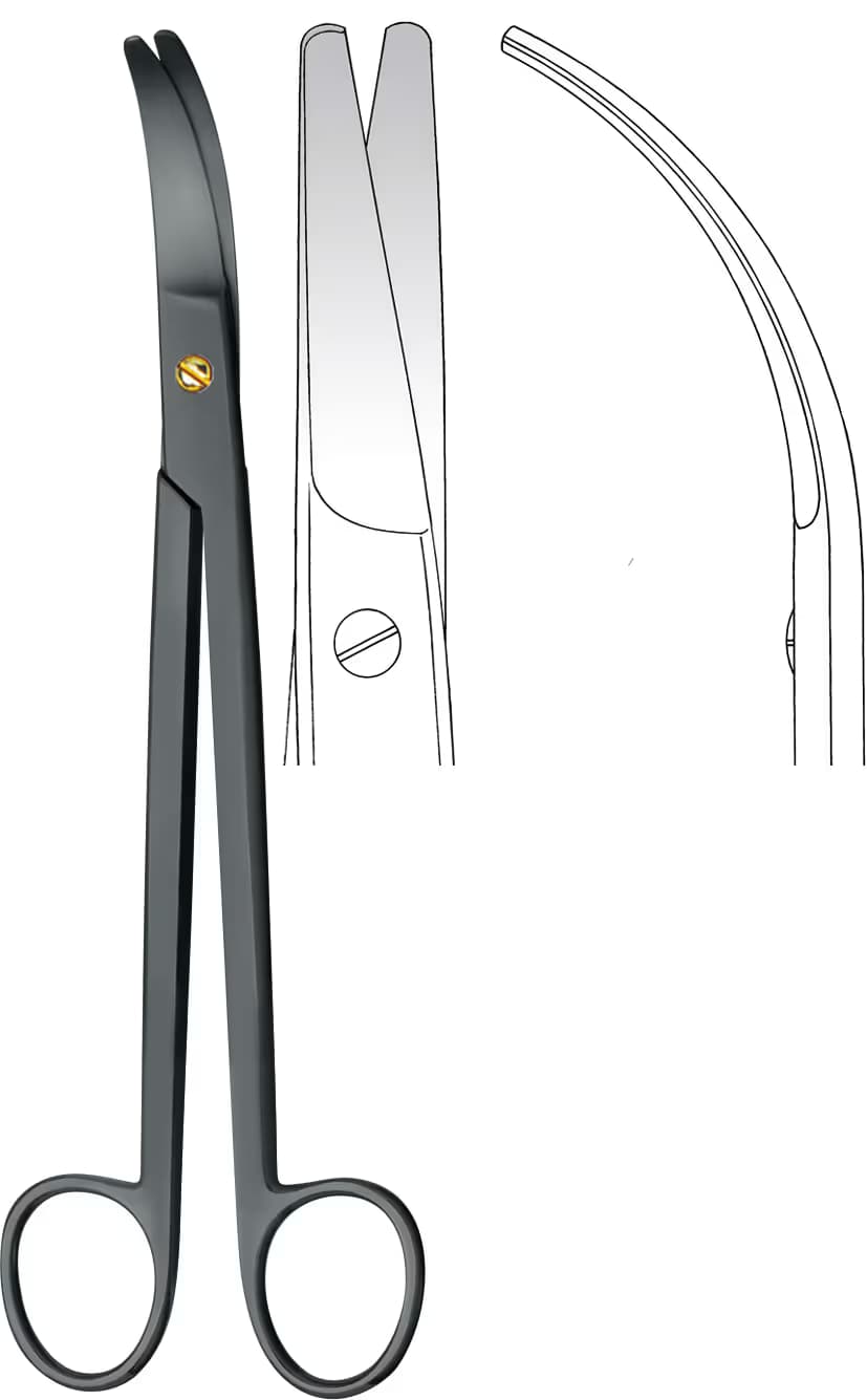 TC SERAMİK MAKAS UTERUS 22CM EĞRİ