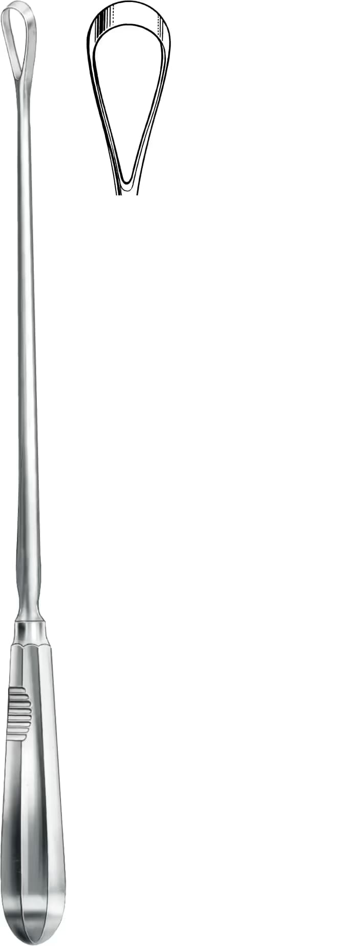 UTERINE KÜRET RECAIMER 30CM KESKİN SERT 4 14,0MM