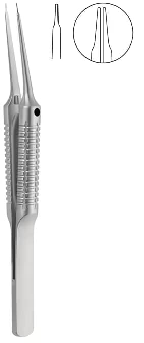 PENSET MİKRO YUVARLAK SAP 10° AÇILI 11CM 0,30MM