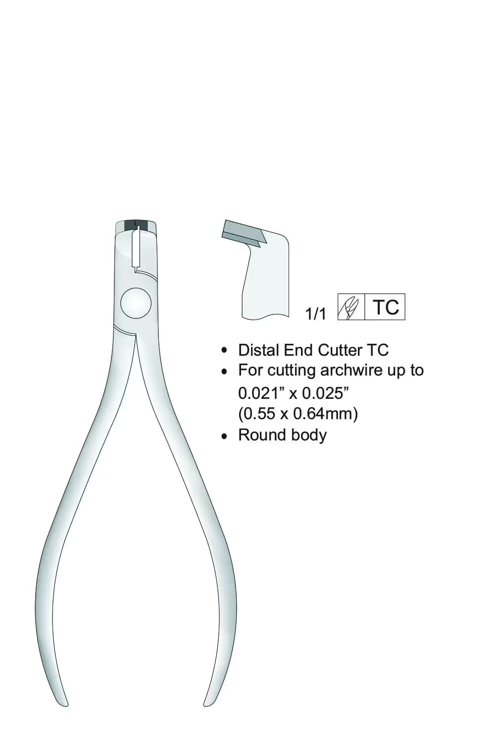 Tc Distal Teli Tutmak Ve Kesmek İçin 125Mm