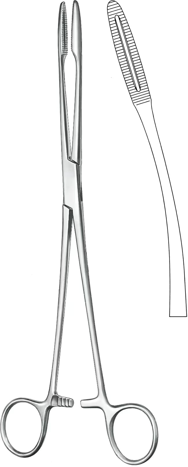 SPANÇ VE TEMİZLİK KLEMPİ GROSS-MAIER 25CM EĞRİ